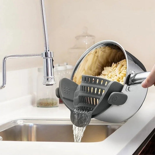 VICTORIBUS™ Silicone Clip on Pan Pot Strainer